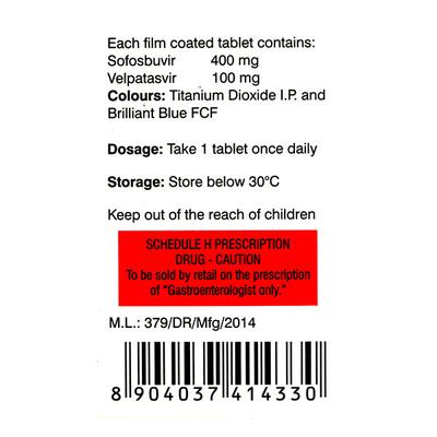 Velpanat Tablet 28'S - Viral infections-Ant