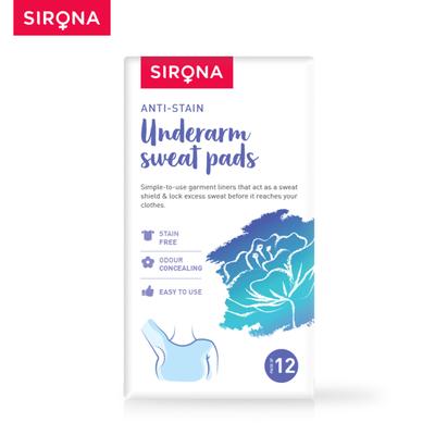 Sirona Under Arm Sweat Pads 12's - Intimate Care