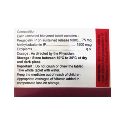 Revlin M SR 75mg Tablet 10'S - Neuropathic Pain-Dru