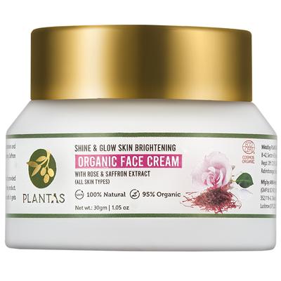 Plantas Shine & Glow Skin Brightening Organic Face Cream 30 gm - Face Creams