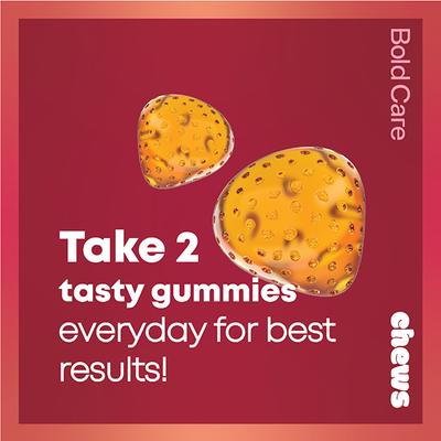 Bold Care Glowing Skin Gummies with Hyaluronic Acid, Vitamin D3, Curcumin- 60 Gummies 1's - Hair & Skin