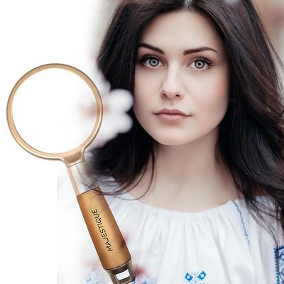Majestique Golden Handle Mirror for Makeup, 8 Inch for Travel for Men and Women 1's - Multi-Stylers