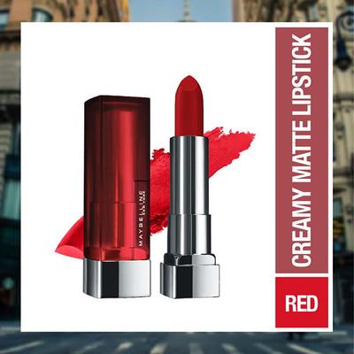 Maybelline New York Color Sensational Creamy Matte Lipstick, 690 Siren in Scarlet 3.9 gm - Lipsticks