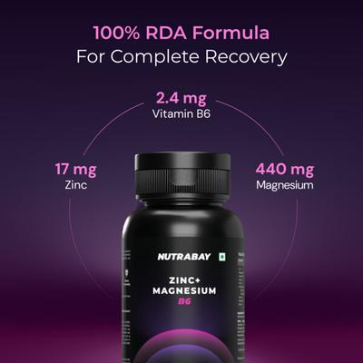Nutrabay Zinc + Magnesium B6 Tablets 60's - General Health