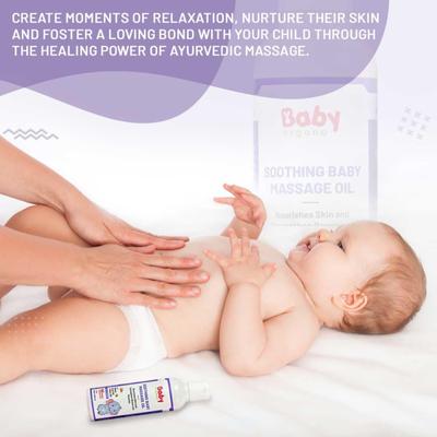 Baby Organo Ayurvedic Soothing Baby Massage Oil - Wheat Germ & Olive Oil 200 ml - Creams, Lotions & Oils