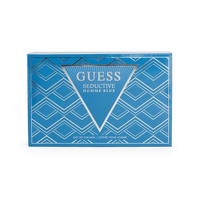 Guess Seductive Homme Blue Gift Set (Eau De Toilette 100Ml+Shower Gel 100Ml+Body Spray 170G + Pouch) 1's - Makeup Kits & Sets