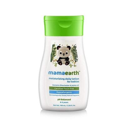 Mamaearth Moisturizing Daily Lotion for Babies with Shea Butter & Jojoba Oil PH Balanced 0-5 Years 100ml - Creams, Lotions & Oils