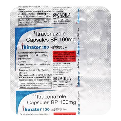 IBINATOR 100 Capsule 15's - Fungal Infections-Anf