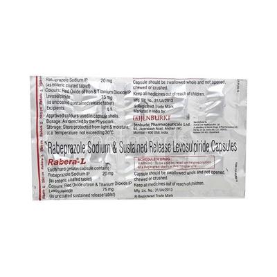 Rabera L Capsule 10'S - Ulcer/Reflux/Flatulence-Aaa