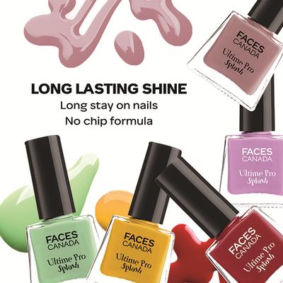Faces Canada Ultime Pro Splash Mini Nail Enamel, Floral Dream + Royal Ruby + Linty + Viola + Sunny Side Up, 25ml 1's - Nail Polish