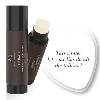 The Man Company Moisturising Lip Balm - Vitamin E, Almond Oil Nourishes Dry Lips 4gm - Lip Balms