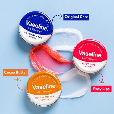 Vaseline Lip therapy Tins Original Care 17gm - Lip Scrubs