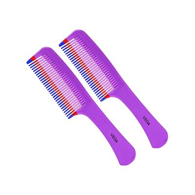 Vega Grooming Hair Comb, for Men and Women, Red (VC21264) 2's - Hair Combs