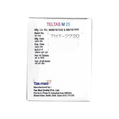 TELTAS M 25 Tablet 15's - Hypertension-Ana
