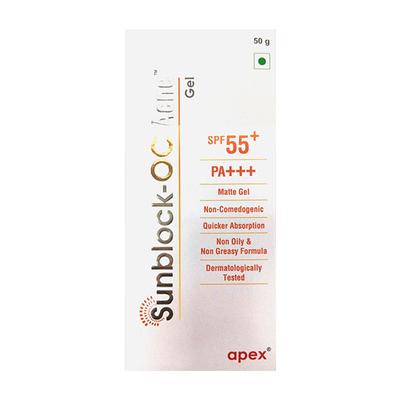 SUNBLOCK OC ACNE SPF55+ PA+++ MATTE Gel 50g - Sunscreen Preparations-Emo
