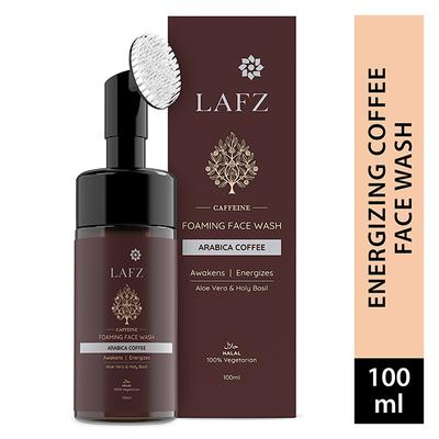Lafz Caffeine Foaming Face Wash With Built - In Face Brush 100 ml - Scrubs & Exfoliants