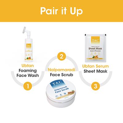 T.A.C - The Ayurveda Co. Ubtan Serum Sheet Mask with Haldi and Chandan Anti-Tan and Detox 22ml - Sheet Masks