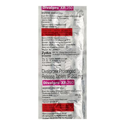 Divalpro XR 250mg Tablet 10'S - Epilepsy/Convulsion-Ant