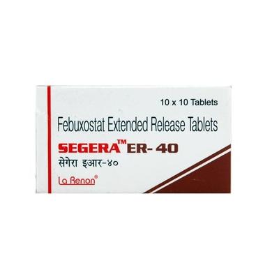Segera ER 40mg Tablet 10'S - Gout