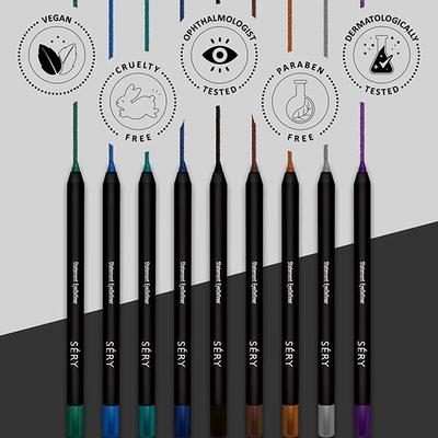 Sery Statement Eye Pencil 24 Hours Stay Gel Finish Eyeliner, Silver Shine, Shimmery Finish- EP-08 1.2 ml - Eyeliners