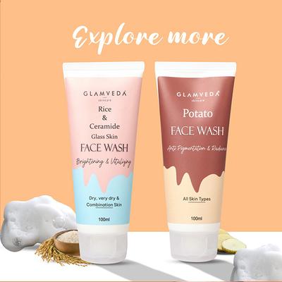 Glamveda Korean Ginseng & Honey Vitalizing Face WashGlow Booster - All Skin Types 100 ml - Face Wash & Cleansers