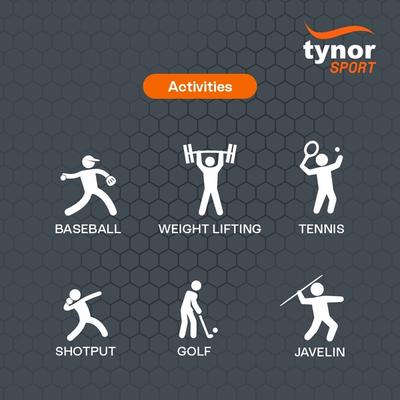 Tynor Elbow Wrap Neoprene - Black & Orange (Universal) 1's - Arm/Elbow Supports