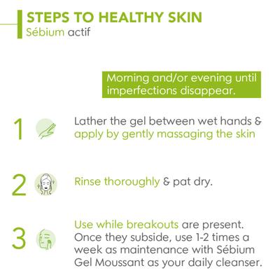 Bioderma Sebium Gel Moussant Actif Intense Purifying Cleansing Foaming Gel 200 ml - Scrubs & Exfoliants