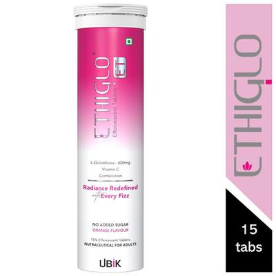 ETHIGLO ET NO ADDED SUGAR ORANGE FLAVOUR Effervescent Tablet 15's - Supplements-Vam