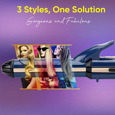 Vega 3 in 1 Mini Hair Styler Mini Hair Straightener, Mini Curler & Mini Hair Crimper, India's No.1 Hair Styler Appliance Brand, (VHSCC-06) 1's - Hair Dryers