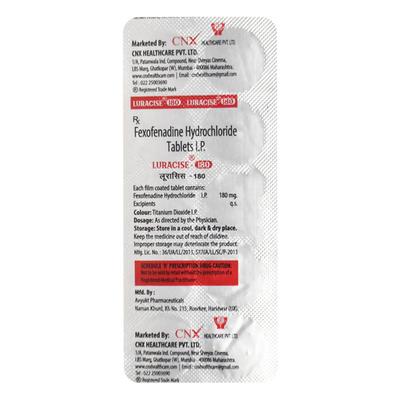 LURACISE 180 Tablet 10's - Allergies-Ant