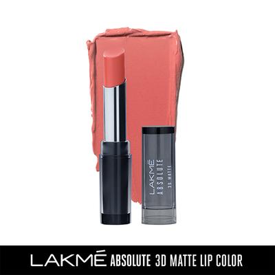 Lakme Absolute 3D Lipstick Peach Pinch 3.6 Gm - Lipsticks