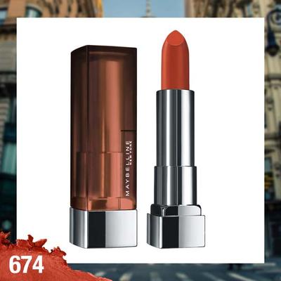 Maybelline New York Color Sensational Creamy Matte Lipstick, 674 Madison Red 1's - Lipsticks