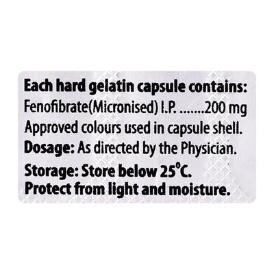 Fenocor 200mg Capsule 10'S - High Cholesterol-Dys