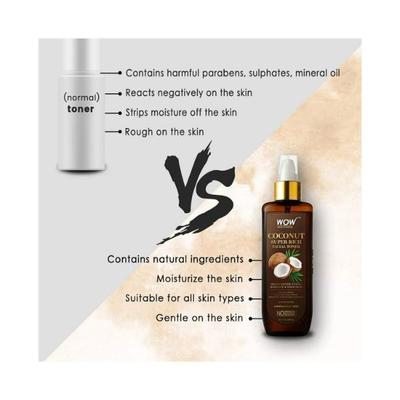 Wow Life Science Coconut Super Rich Facial Toner 200 ml - Face Gels