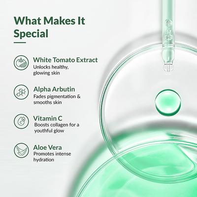 Fixderma TomaGlow Skin Brightening Face Serum Reduce Pigmentation & Dark Spots 30 ml - Face Serum