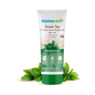 Mamaearth Green Tea Oil Free Face Moisturizer with Green Tea & Collagen for Open Pores 80 gm - Face Moisturizers
