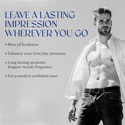 Nisara Blue Seduction Perfume Long Lasting Fragrance Aromatic Fougere Woody Eau De Parfum For Men 100 ml - Men Perfumes (Edt/Edp)