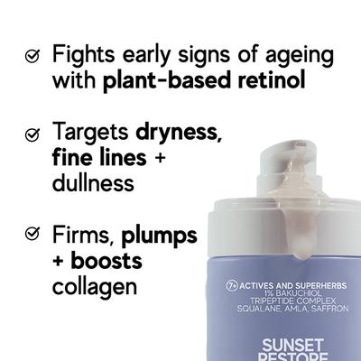 Inde Wild Sunset Restore 1% Bakuchiol Tripeptide Complex Serum 30ml - Face Serum