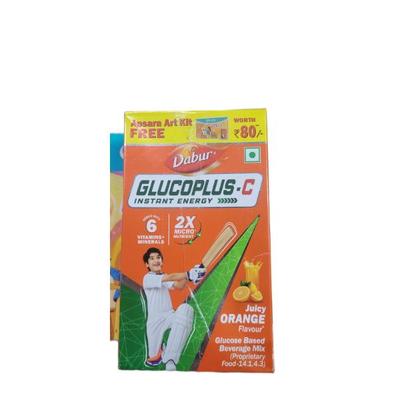 Dabur Glucoplus-C Instant Energy With Juicy - Orange Flavour 450 g + Free Apsara Art Kit Worth Rs 80 - Energy Drinks