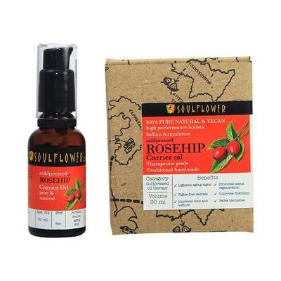 Soulflower Coldpressed Carrier Oil - Rosehip 30 ml - Hair Oils
