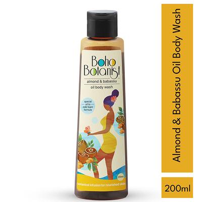 Boho Botanist Oil Body Wash with Almond & Babassu, specially for Dry Skin All Skin Types 200 ml - Shower Gels & Body Wash