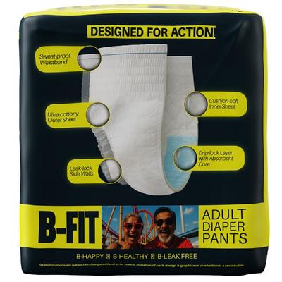 B-Fit Adult Diaper PANTS (UNI) (L) 10's - Adult Diapers & Pads