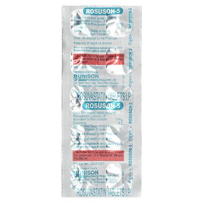 Rosuson 5mg Tablet 10'S - High Cholesterol-Dys
