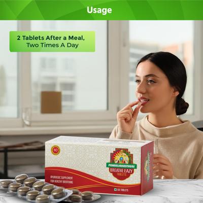Pankajakasthuri Breathe Eazy Tablet 60's - Speciality Medicines