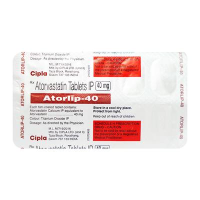Atorlip 40mg Tablet 10'S - High Cholesterol-Dys