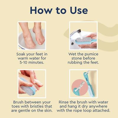 Gubb 2 In 1 Foot Brush with Pumice Stone 1's - Manicure & Pedicure Kits