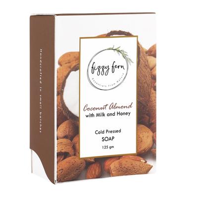 Fizzy Fern Cold Pressed Soap - Coconut Almond with Milk & Honey 125 gm - Soaps