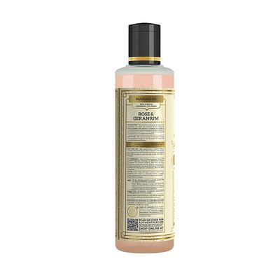KHADI NATURAL ROSE GERANIUM MASSAGE OIL PARABEN MINERAL OIL FREE 210 ml - Massage Oils