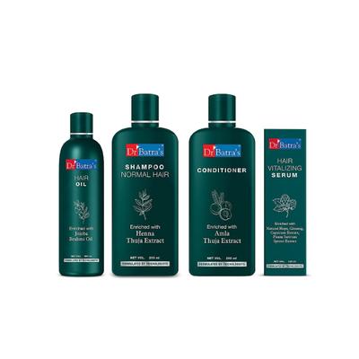 Dr. Batra's Hair Care Kit (Hair Oil 200 ml, Shampoo 200 ml, Conditioner 200 ml & Hair Vitalizing Serum 125 ml) - Shampoos