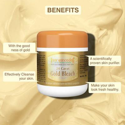 Aryanveda 24 Carat Gold Bleach Cream For All Skin Types 450 gm - Bleach